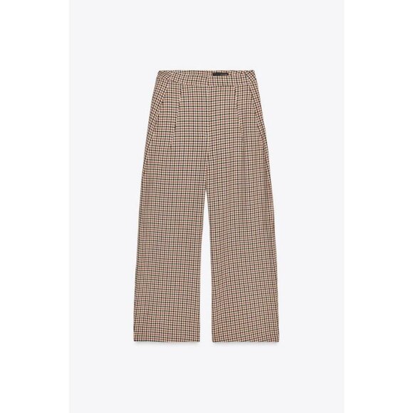 ZARA ZW COLLECTION CHECK TROUSERS - Picture 1 of 8